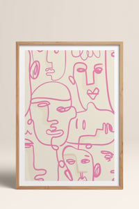 HOMEPACK Ahşap Çerçeveli Tablo Çerçeveli Poster Sanatsal Modern Duvar Dekoru TK-827