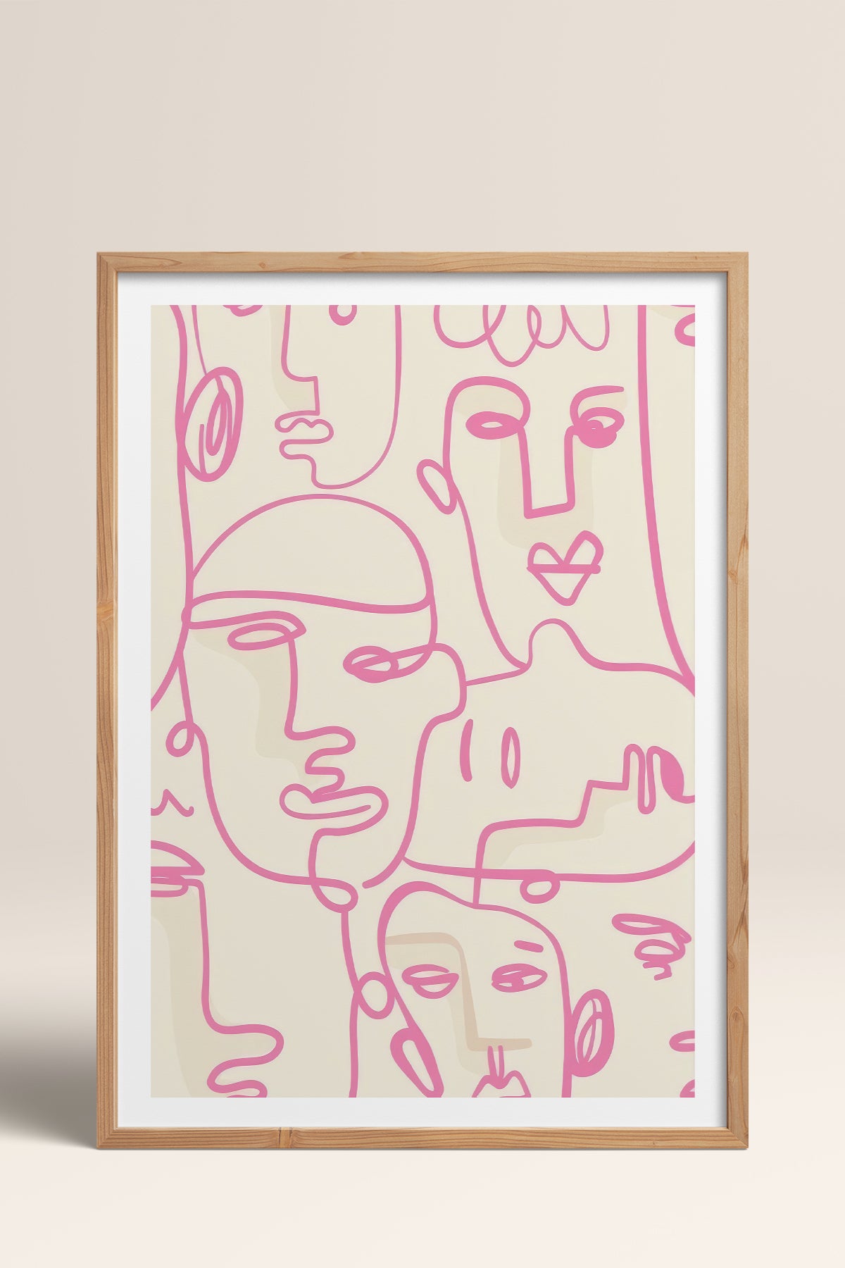 HOMEPACK Ahşap Çerçeveli Tablo Çerçeveli Poster Sanatsal Modern Duvar Dekoru TK-827