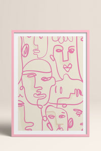 HOMEPACK Ahşap Çerçeveli Tablo Çerçeveli Poster Sanatsal Modern Duvar Dekoru TK-827