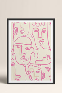 HOMEPACK Ahşap Çerçeveli Tablo Çerçeveli Poster Sanatsal Modern Duvar Dekoru TK-827