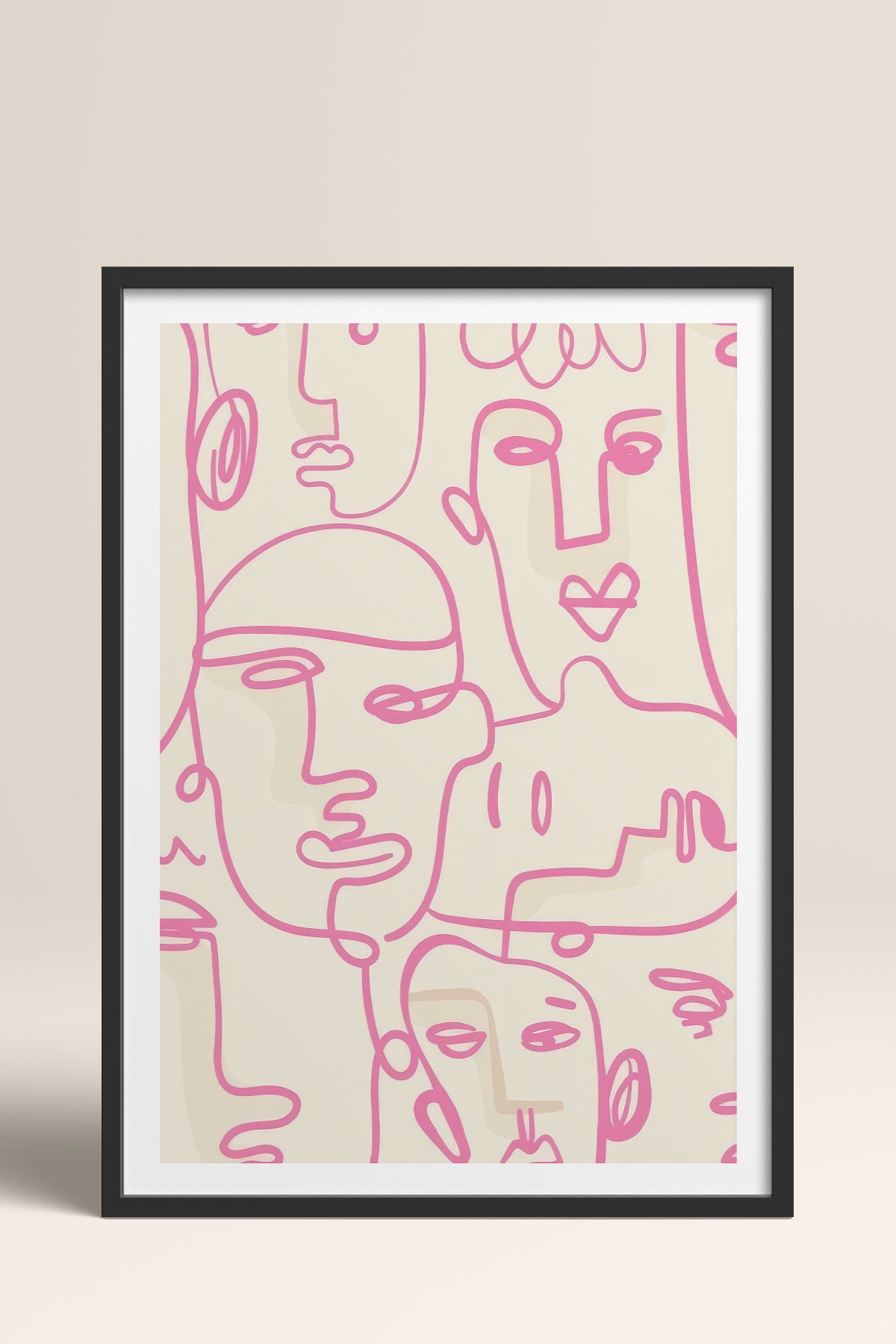 HOMEPACK Ahşap Çerçeveli Tablo Çerçeveli Poster Sanatsal Modern Duvar Dekoru TK-827