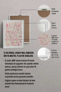 HOMEPACK Ahşap Çerçeveli Tablo Çerçeveli Poster Sanatsal Modern Duvar Dekoru TK-827