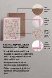 HOMEPACK Ahşap Çerçeveli Tablo Çerçeveli Poster Sanatsal Modern Duvar Dekoru TK-827