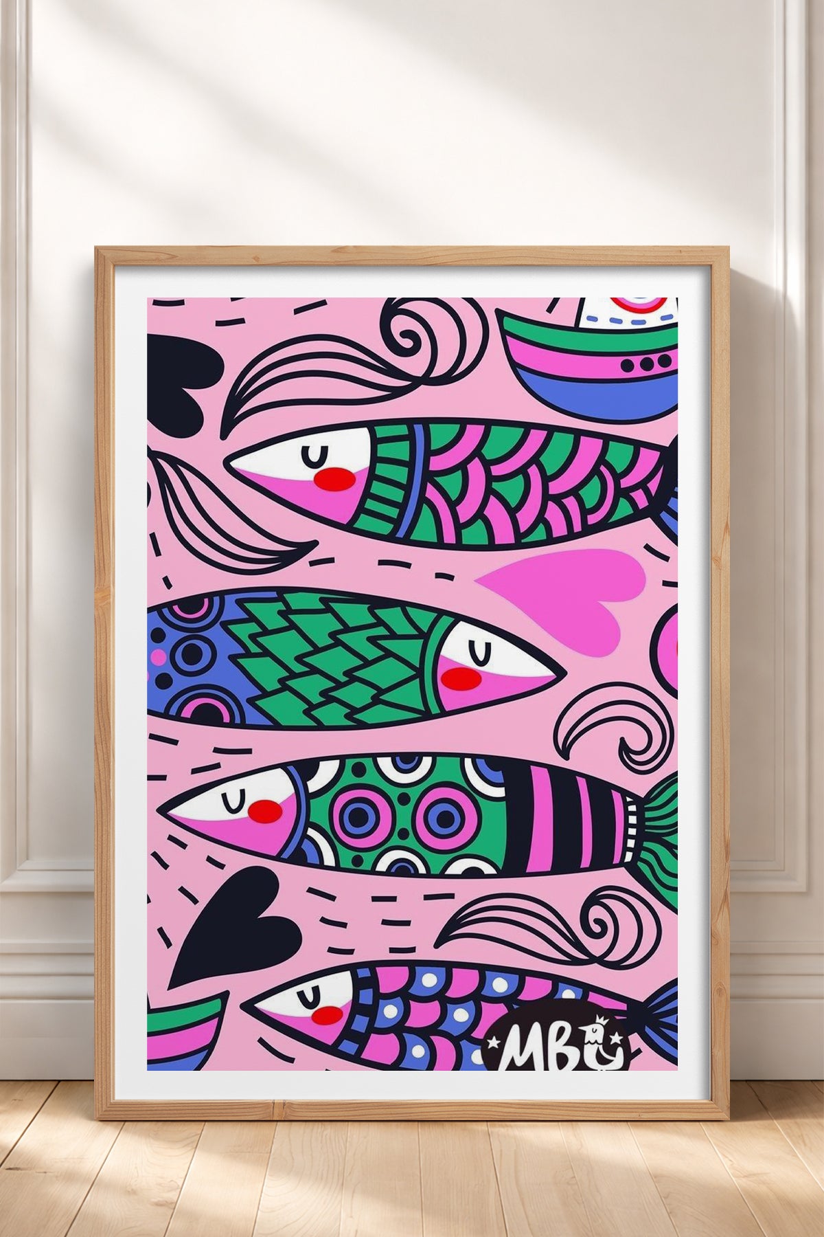 HOMEPACK Ahşap Çerçeveli Tablo Çerçeveli Poster Sanatsal Modern Duvar Dekoru TK-828