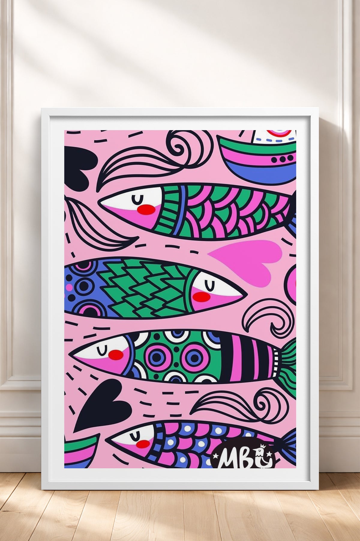 HOMEPACK Ahşap Çerçeveli Tablo Çerçeveli Poster Sanatsal Modern Duvar Dekoru TK-828