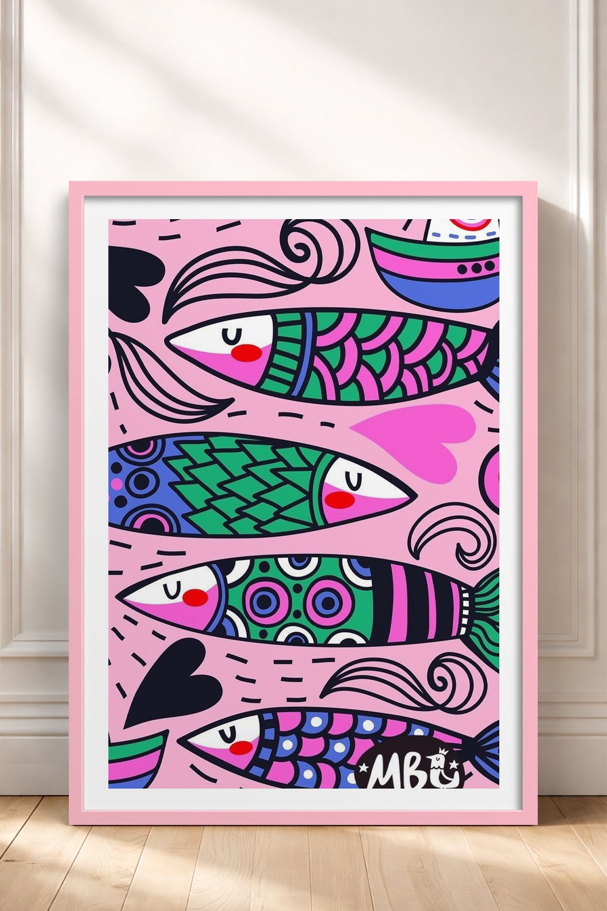 HOMEPACK Ahşap Çerçeveli Tablo Çerçeveli Poster Sanatsal Modern Duvar Dekoru TK-828