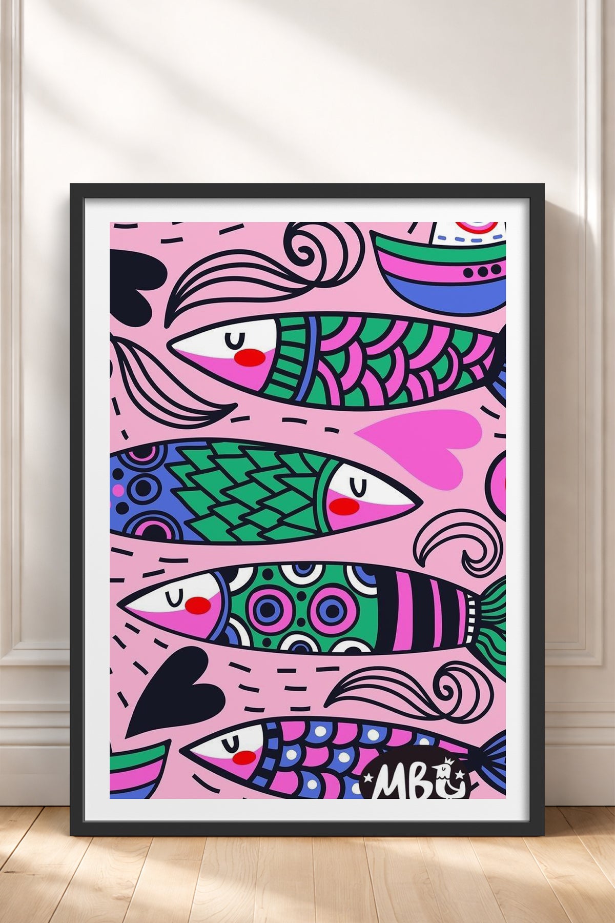 HOMEPACK Ahşap Çerçeveli Tablo Çerçeveli Poster Sanatsal Modern Duvar Dekoru TK-828