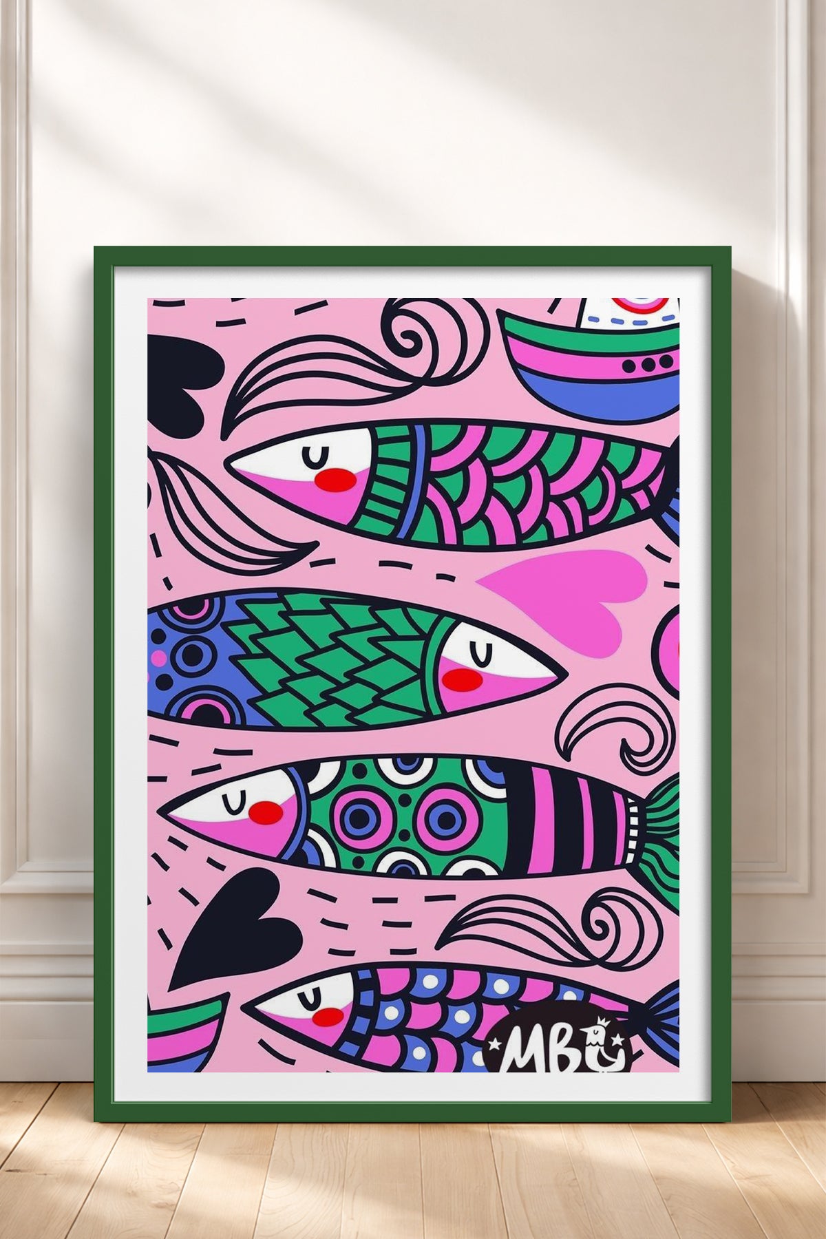 HOMEPACK Ahşap Çerçeveli Tablo Çerçeveli Poster Sanatsal Modern Duvar Dekoru TK-828