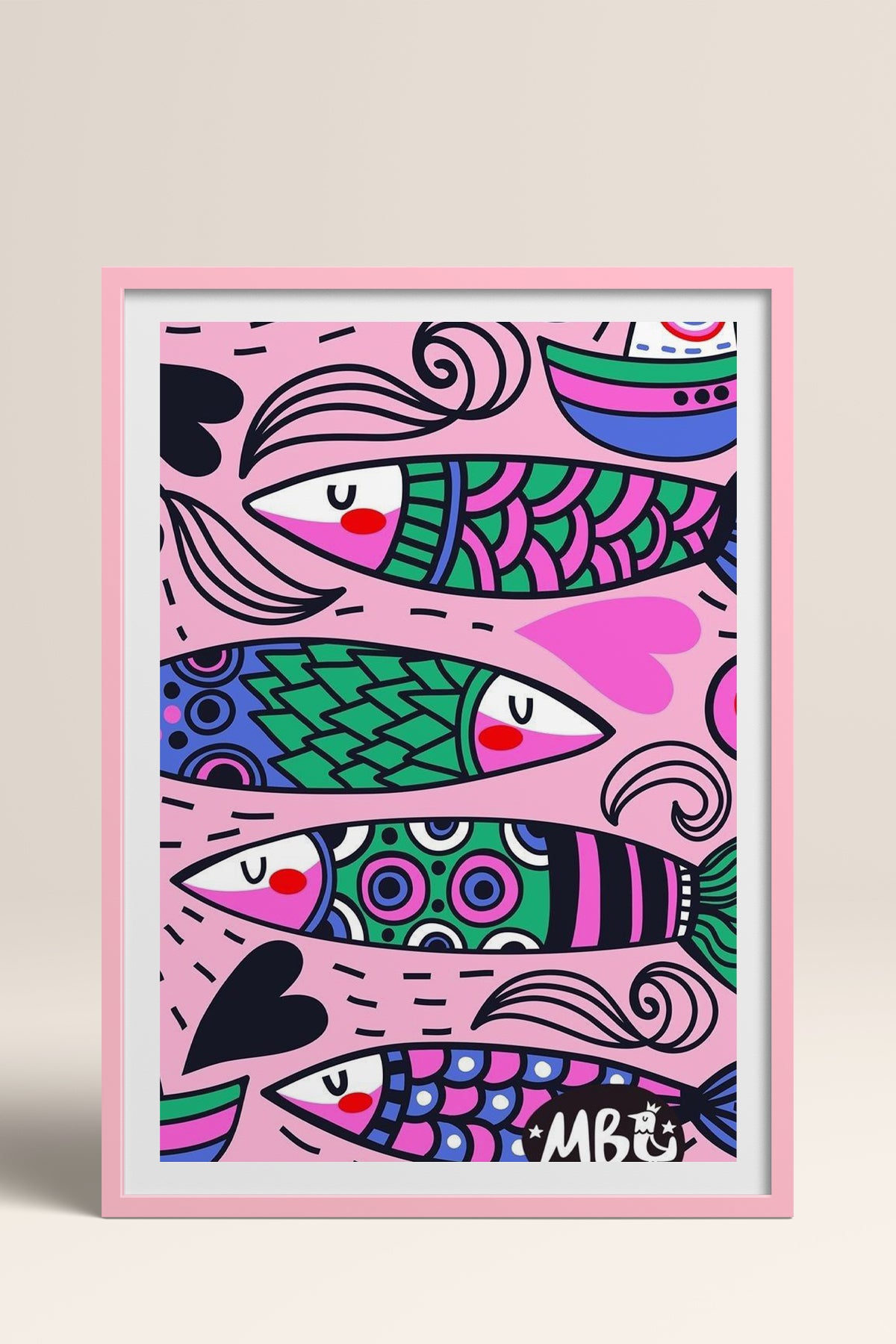 HOMEPACK Ahşap Çerçeveli Tablo Çerçeveli Poster Sanatsal Modern Duvar Dekoru TK-828