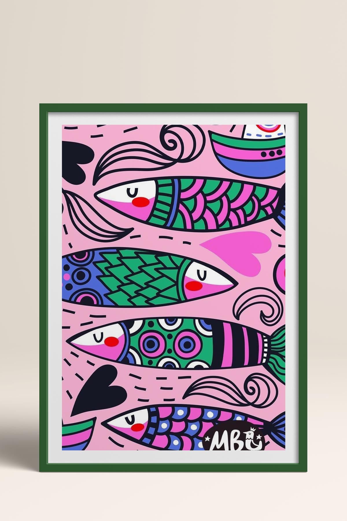 HOMEPACK Ahşap Çerçeveli Tablo Çerçeveli Poster Sanatsal Modern Duvar Dekoru TK-828