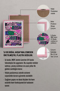 HOMEPACK Ahşap Çerçeveli Tablo Çerçeveli Poster Sanatsal Modern Duvar Dekoru TK-828