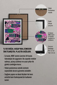 HOMEPACK Ahşap Çerçeveli Tablo Çerçeveli Poster Sanatsal Modern Duvar Dekoru TK-828
