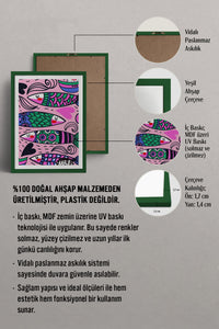 HOMEPACK Ahşap Çerçeveli Tablo Çerçeveli Poster Sanatsal Modern Duvar Dekoru TK-828