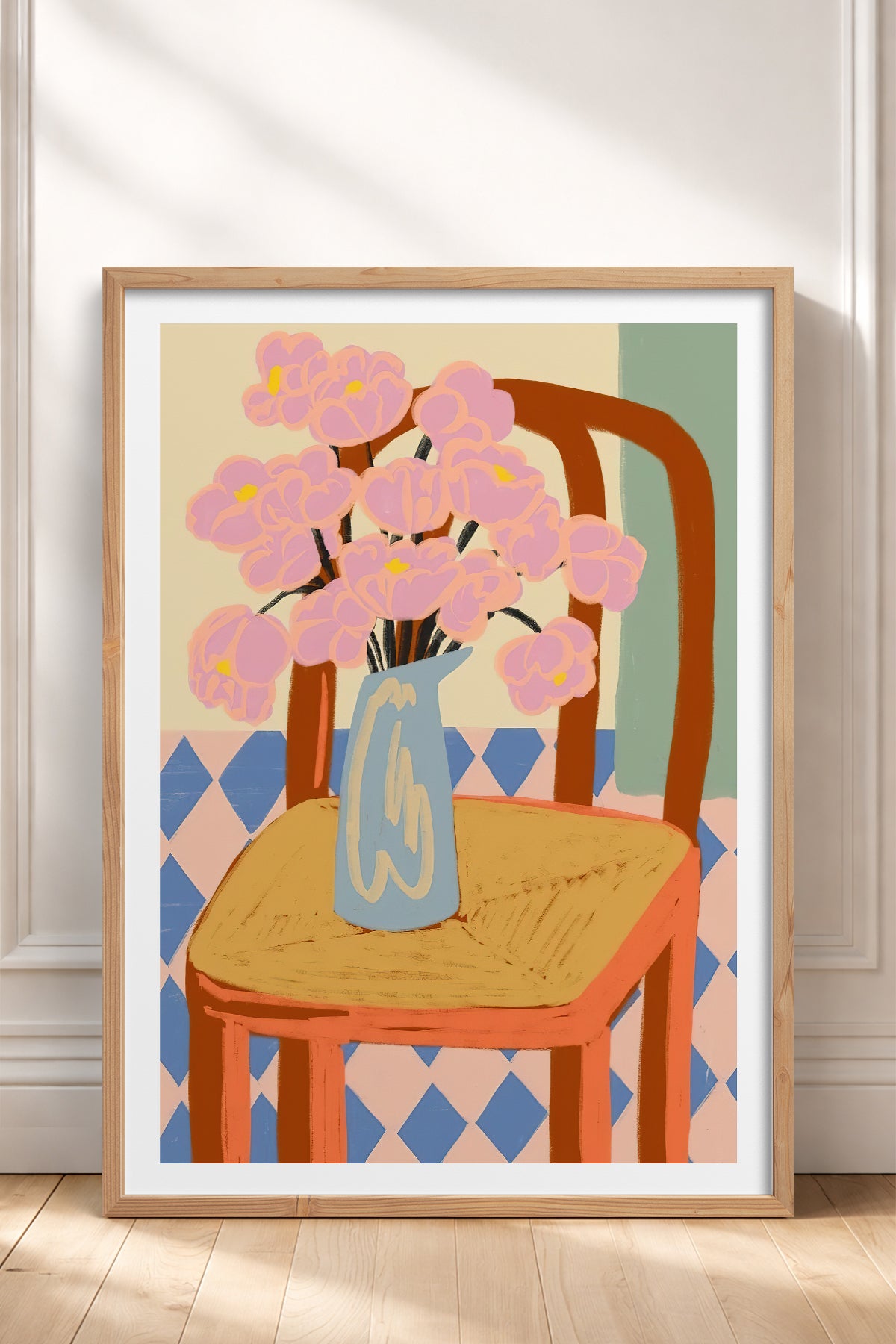 HOMEPACK Ahşap Çerçeveli Tablo Çerçeveli Poster Sanatsal Modern Duvar Dekoru TK-829