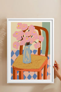 HOMEPACK Ahşap Çerçeveli Tablo Çerçeveli Poster Sanatsal Modern Duvar Dekoru TK-829