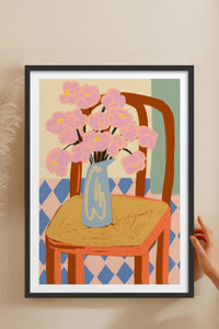 HOMEPACK Ahşap Çerçeveli Tablo Çerçeveli Poster Sanatsal Modern Duvar Dekoru TK-829