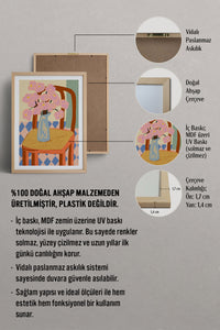 HOMEPACK Ahşap Çerçeveli Tablo Çerçeveli Poster Sanatsal Modern Duvar Dekoru TK-829