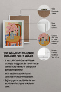 HOMEPACK Ahşap Çerçeveli Tablo Çerçeveli Poster Sanatsal Modern Duvar Dekoru TK-829