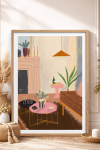 HOMEPACK Ahşap Çerçeveli Tablo Çerçeveli Poster Sanatsal Modern Duvar Dekoru TK-830