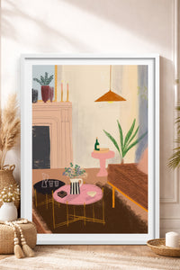 HOMEPACK Ahşap Çerçeveli Tablo Çerçeveli Poster Sanatsal Modern Duvar Dekoru TK-830