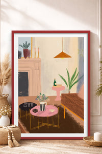 HOMEPACK Ahşap Çerçeveli Tablo Çerçeveli Poster Sanatsal Modern Duvar Dekoru TK-830