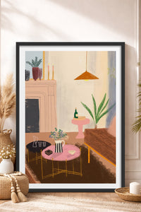 HOMEPACK Ahşap Çerçeveli Tablo Çerçeveli Poster Sanatsal Modern Duvar Dekoru TK-830
