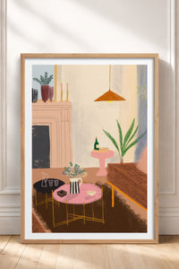 HOMEPACK Ahşap Çerçeveli Tablo Çerçeveli Poster Sanatsal Modern Duvar Dekoru TK-830