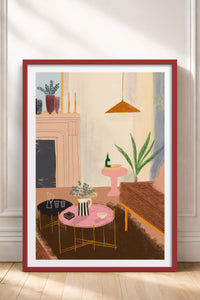 HOMEPACK Ahşap Çerçeveli Tablo Çerçeveli Poster Sanatsal Modern Duvar Dekoru TK-830