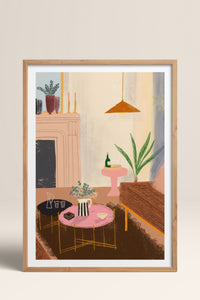 HOMEPACK Ahşap Çerçeveli Tablo Çerçeveli Poster Sanatsal Modern Duvar Dekoru TK-830