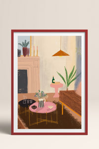 HOMEPACK Ahşap Çerçeveli Tablo Çerçeveli Poster Sanatsal Modern Duvar Dekoru TK-830