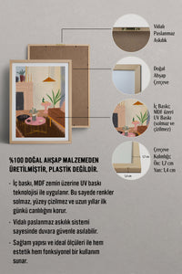 HOMEPACK Ahşap Çerçeveli Tablo Çerçeveli Poster Sanatsal Modern Duvar Dekoru TK-830