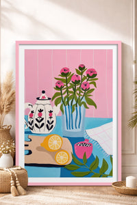HOMEPACK Ahşap Çerçeveli Tablo Çerçeveli Poster Sanatsal Modern Duvar Dekoru TK-831