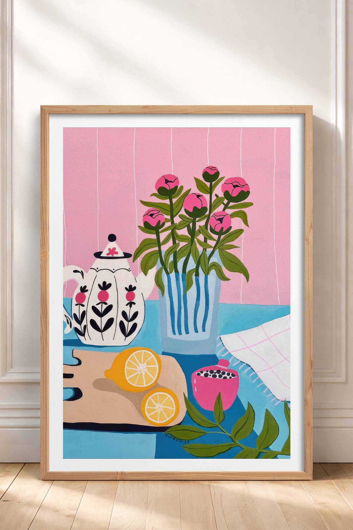 HOMEPACK Ahşap Çerçeveli Tablo Çerçeveli Poster Sanatsal Modern Duvar Dekoru TK-831