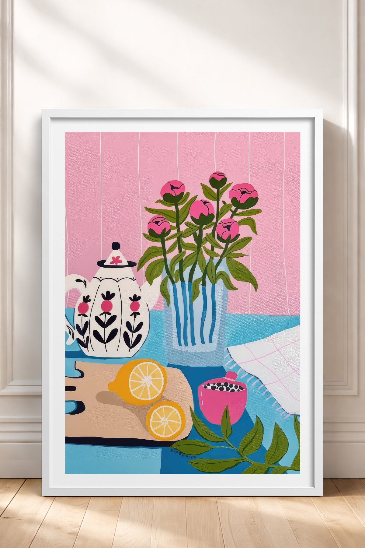 HOMEPACK Ahşap Çerçeveli Tablo Çerçeveli Poster Sanatsal Modern Duvar Dekoru TK-831