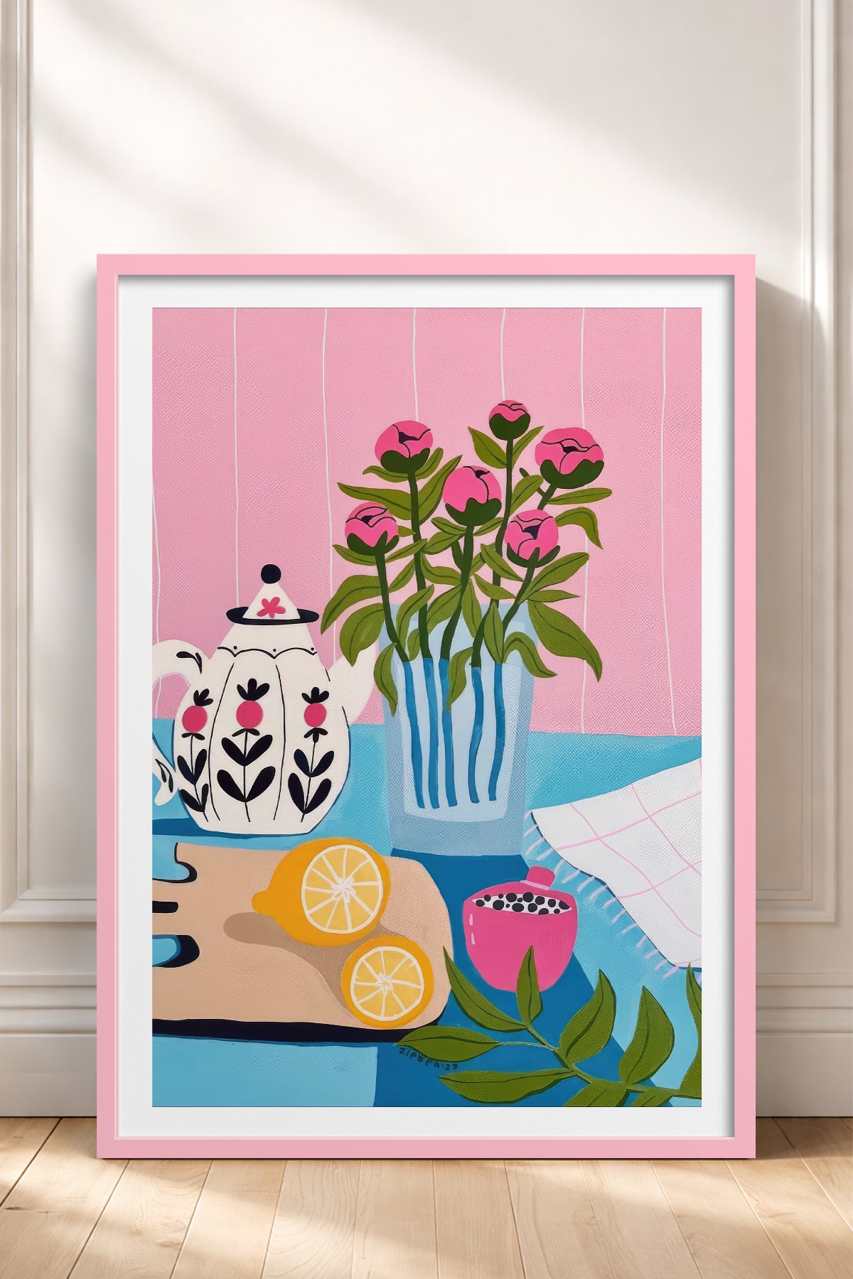 HOMEPACK Ahşap Çerçeveli Tablo Çerçeveli Poster Sanatsal Modern Duvar Dekoru TK-831