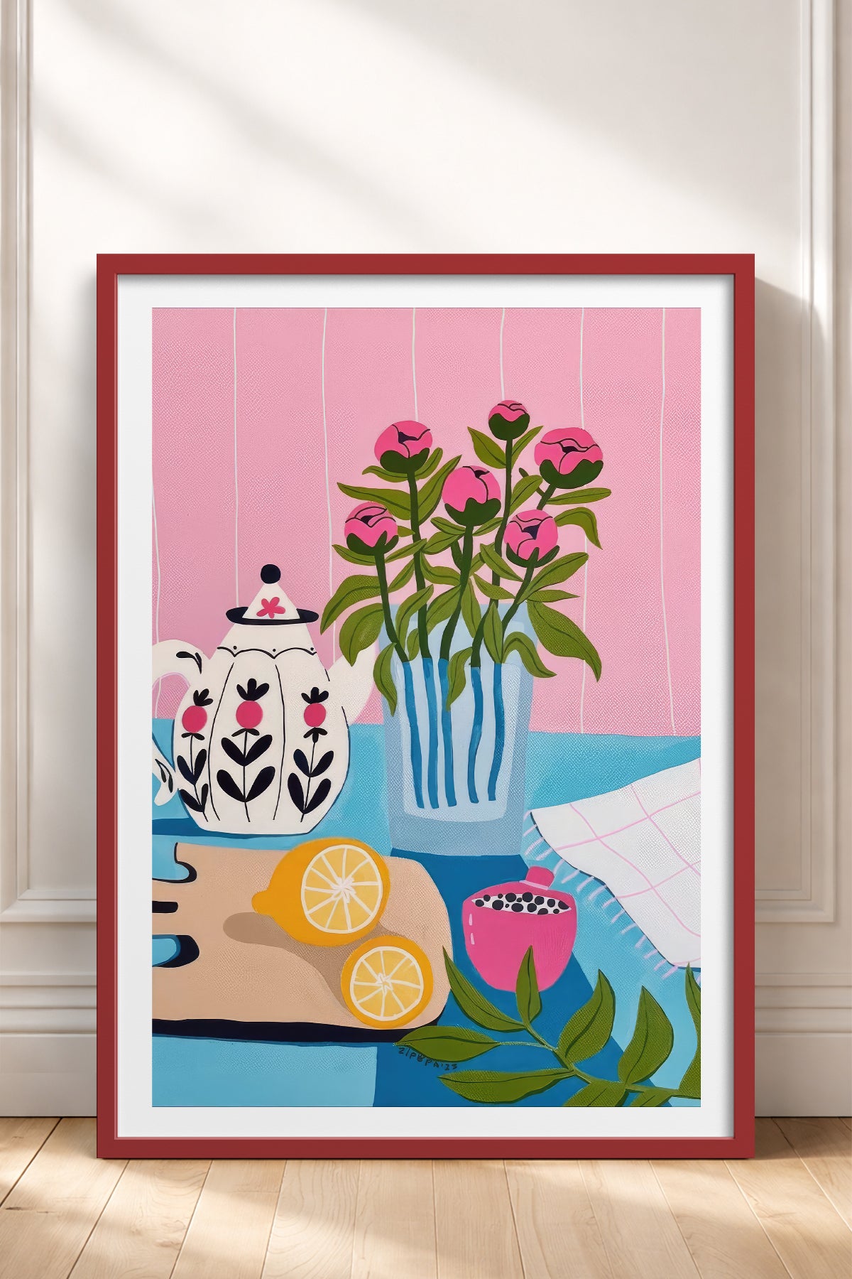 HOMEPACK Ahşap Çerçeveli Tablo Çerçeveli Poster Sanatsal Modern Duvar Dekoru TK-831