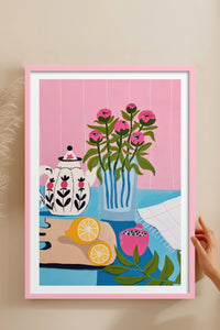 HOMEPACK Ahşap Çerçeveli Tablo Çerçeveli Poster Sanatsal Modern Duvar Dekoru TK-831