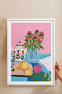 HOMEPACK Ahşap Çerçeveli Tablo Çerçeveli Poster Sanatsal Modern Duvar Dekoru TK-831