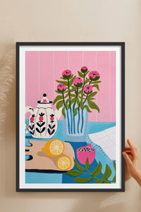 HOMEPACK Ahşap Çerçeveli Tablo Çerçeveli Poster Sanatsal Modern Duvar Dekoru TK-831
