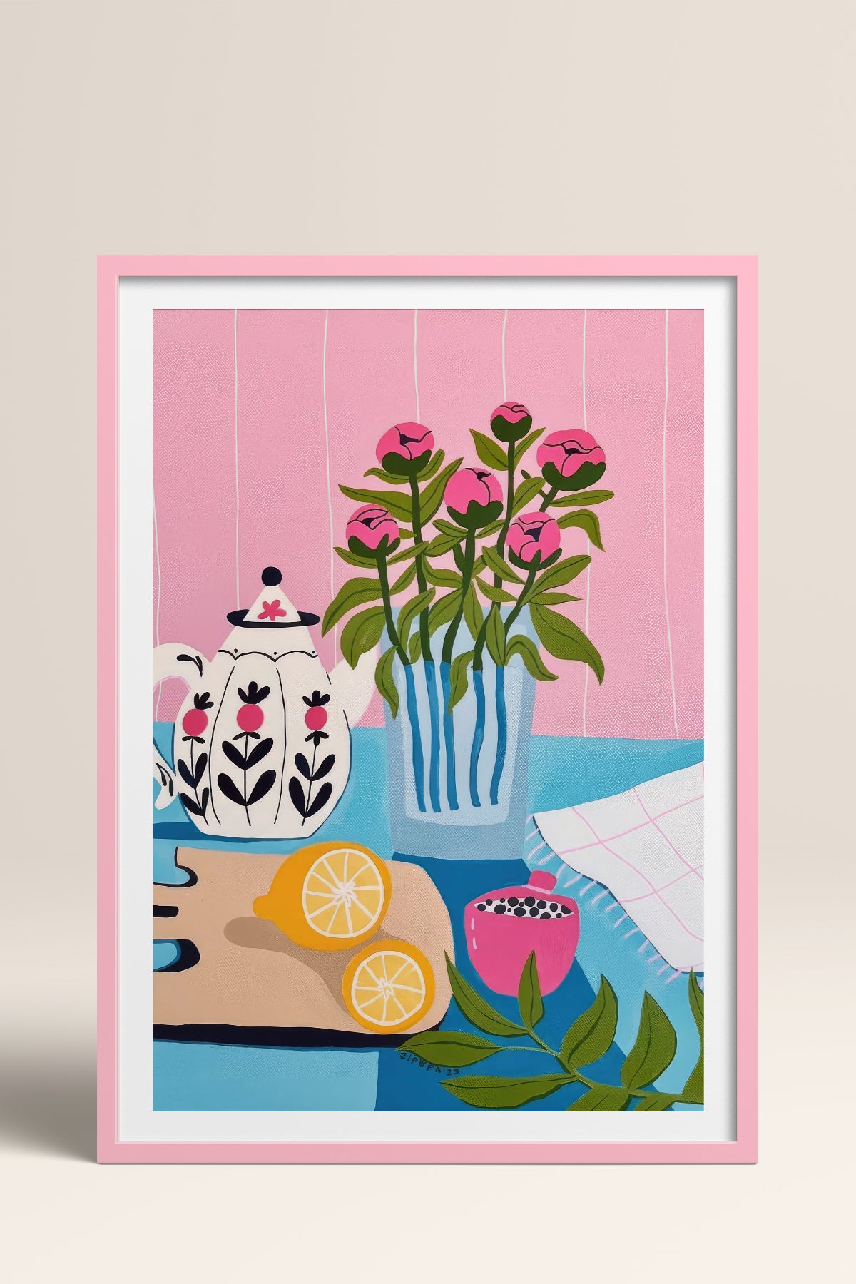 HOMEPACK Ahşap Çerçeveli Tablo Çerçeveli Poster Sanatsal Modern Duvar Dekoru TK-831