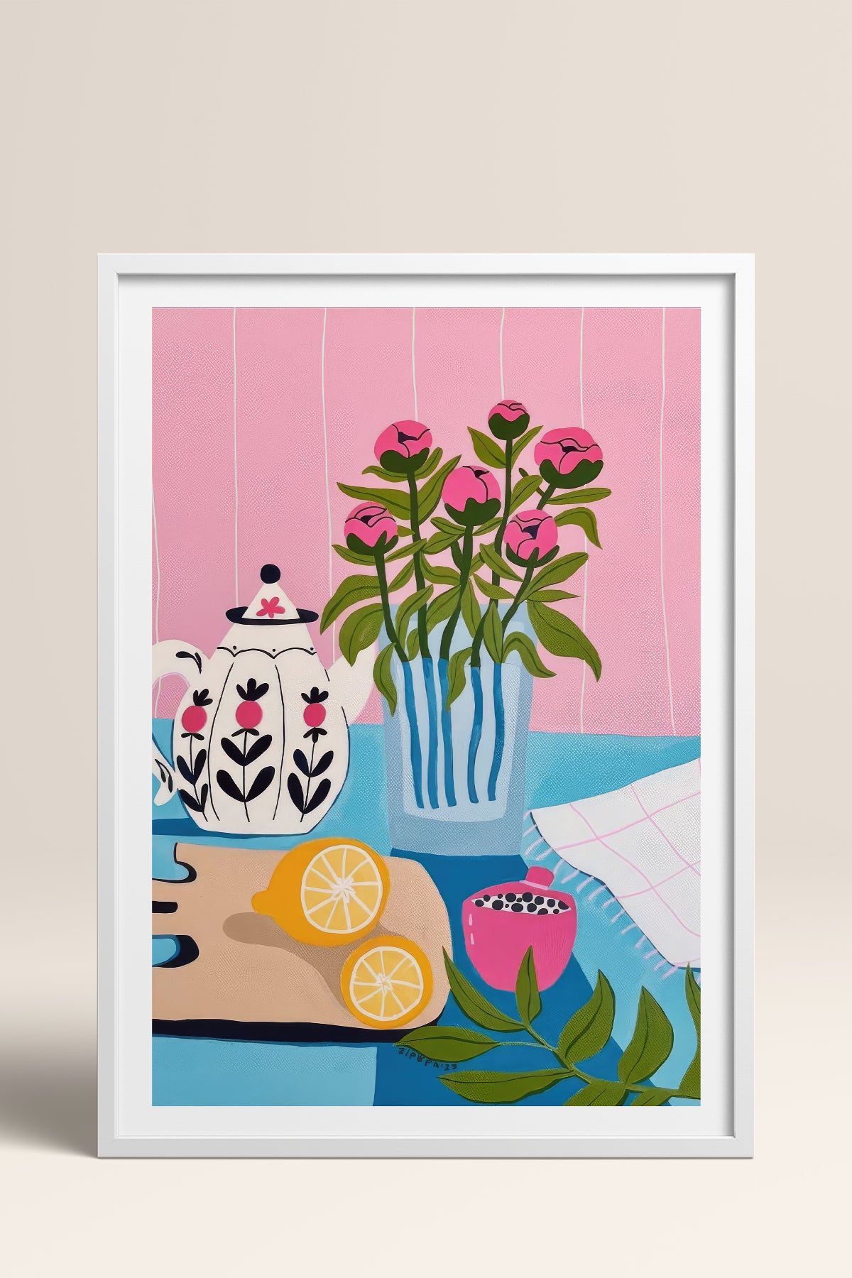 HOMEPACK Ahşap Çerçeveli Tablo Çerçeveli Poster Sanatsal Modern Duvar Dekoru TK-831