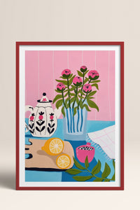 HOMEPACK Ahşap Çerçeveli Tablo Çerçeveli Poster Sanatsal Modern Duvar Dekoru TK-831