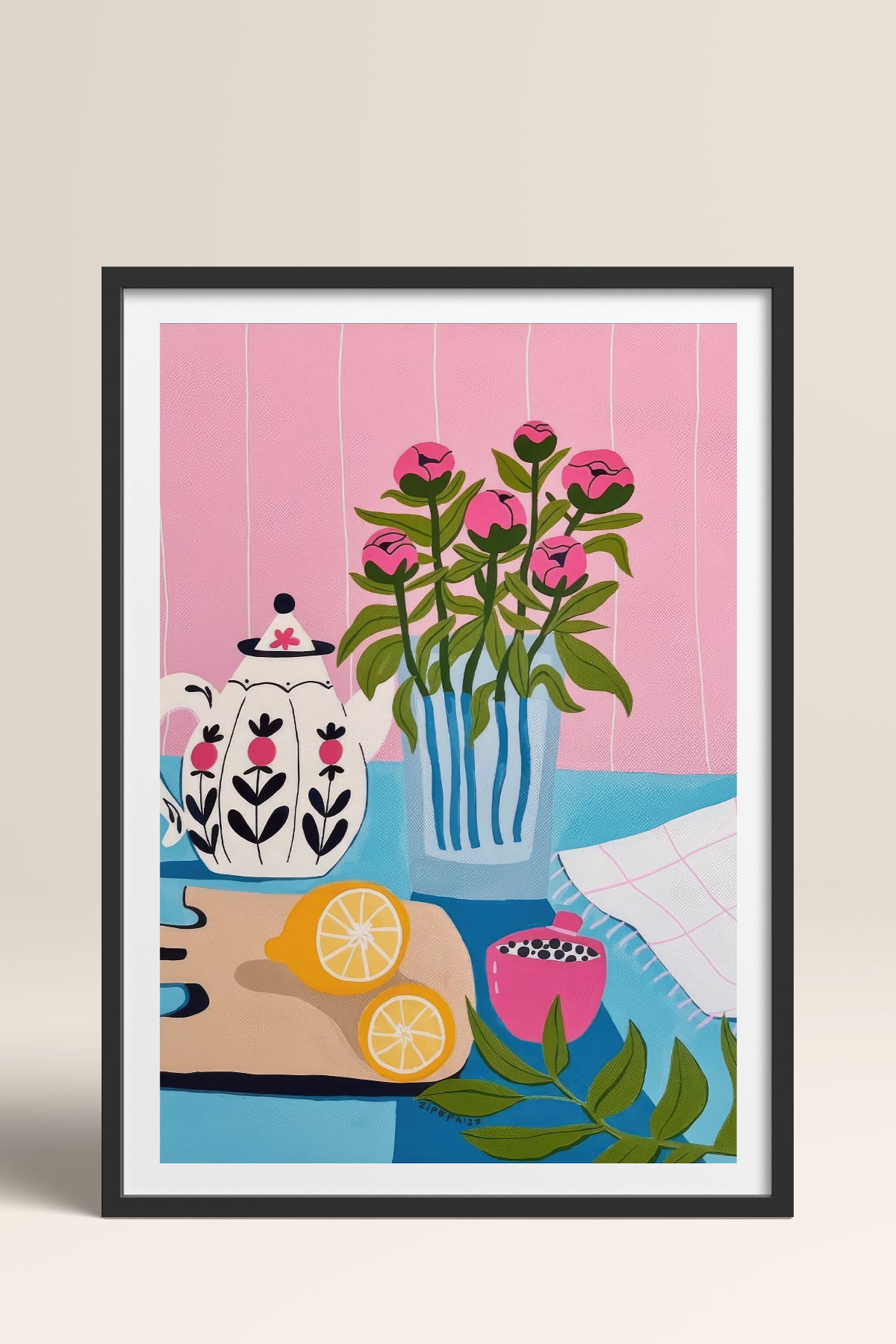 HOMEPACK Ahşap Çerçeveli Tablo Çerçeveli Poster Sanatsal Modern Duvar Dekoru TK-831