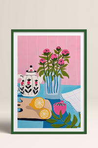 HOMEPACK Ahşap Çerçeveli Tablo Çerçeveli Poster Sanatsal Modern Duvar Dekoru TK-831