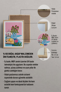 HOMEPACK Ahşap Çerçeveli Tablo Çerçeveli Poster Sanatsal Modern Duvar Dekoru TK-831