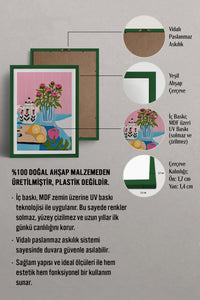 HOMEPACK Ahşap Çerçeveli Tablo Çerçeveli Poster Sanatsal Modern Duvar Dekoru TK-831