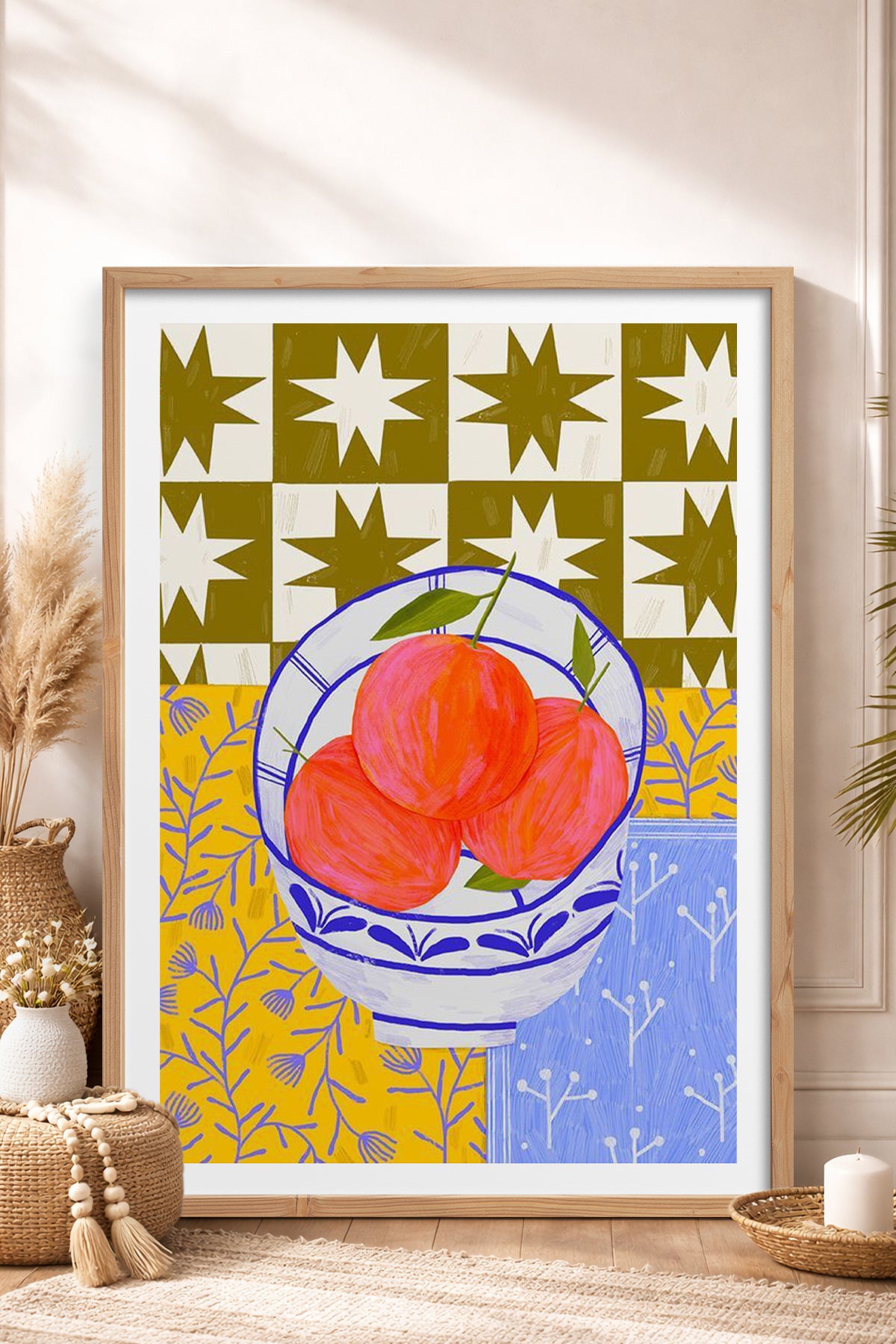 HOMEPACK Ahşap Çerçeveli Tablo Çerçeveli Poster Sanatsal Modern Duvar Dekoru TK-832