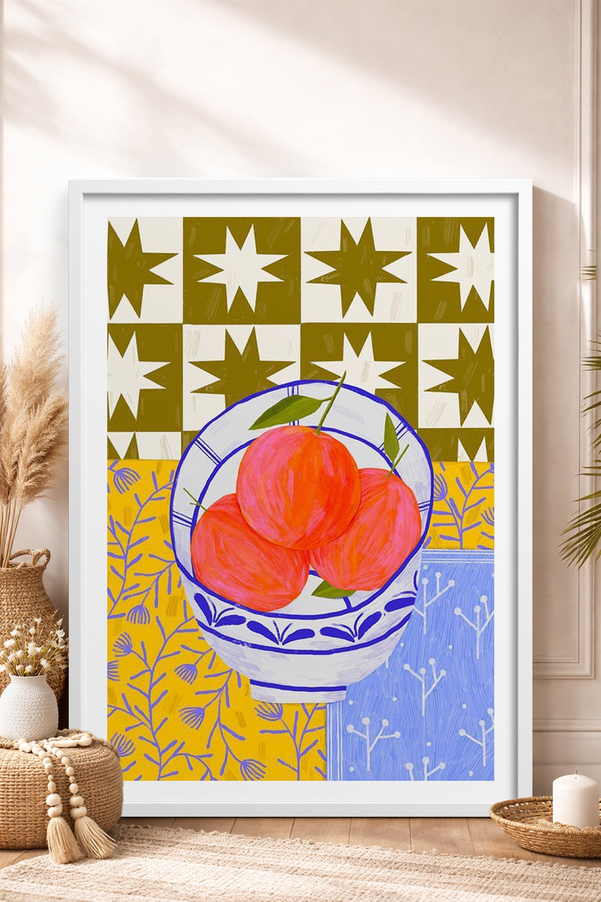 HOMEPACK Ahşap Çerçeveli Tablo Çerçeveli Poster Sanatsal Modern Duvar Dekoru TK-832