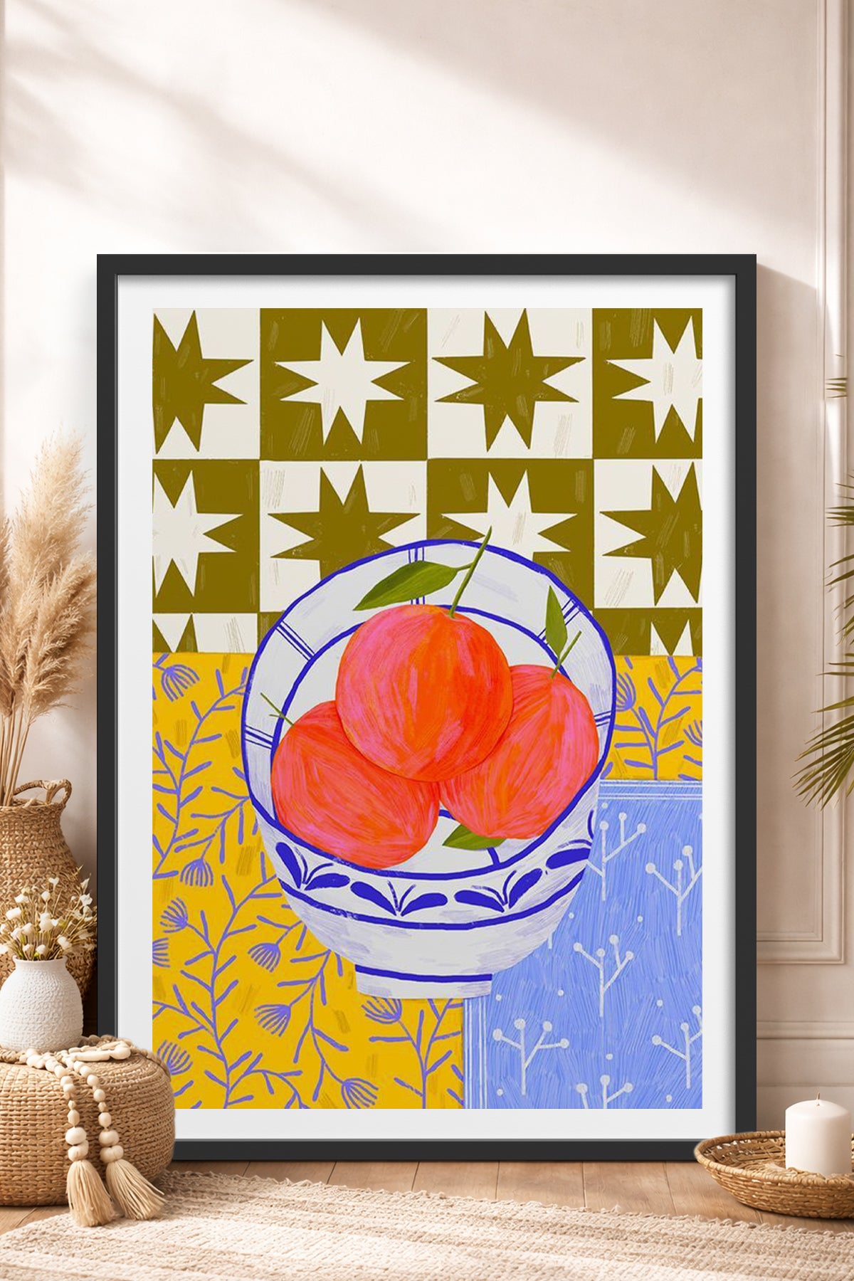 HOMEPACK Ahşap Çerçeveli Tablo Çerçeveli Poster Sanatsal Modern Duvar Dekoru TK-832