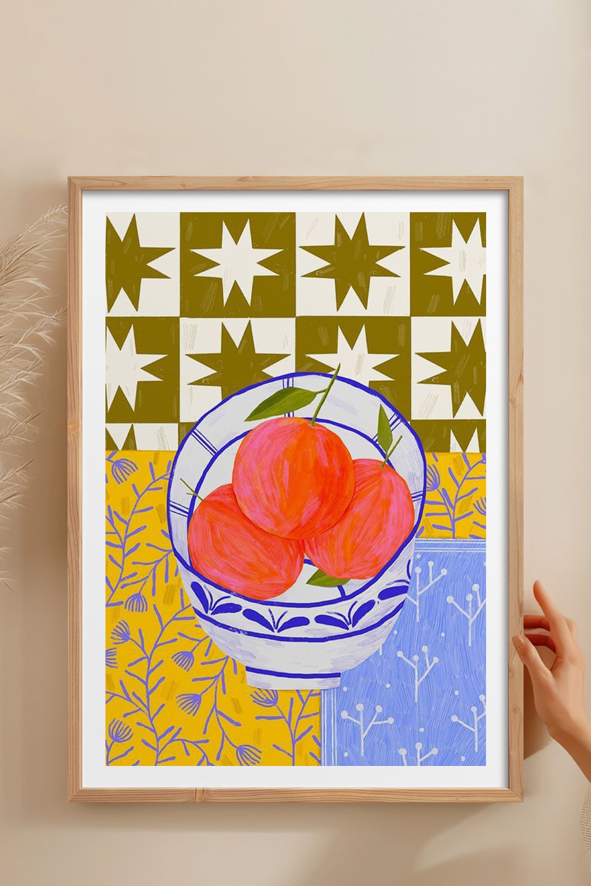 HOMEPACK Ahşap Çerçeveli Tablo Çerçeveli Poster Sanatsal Modern Duvar Dekoru TK-832